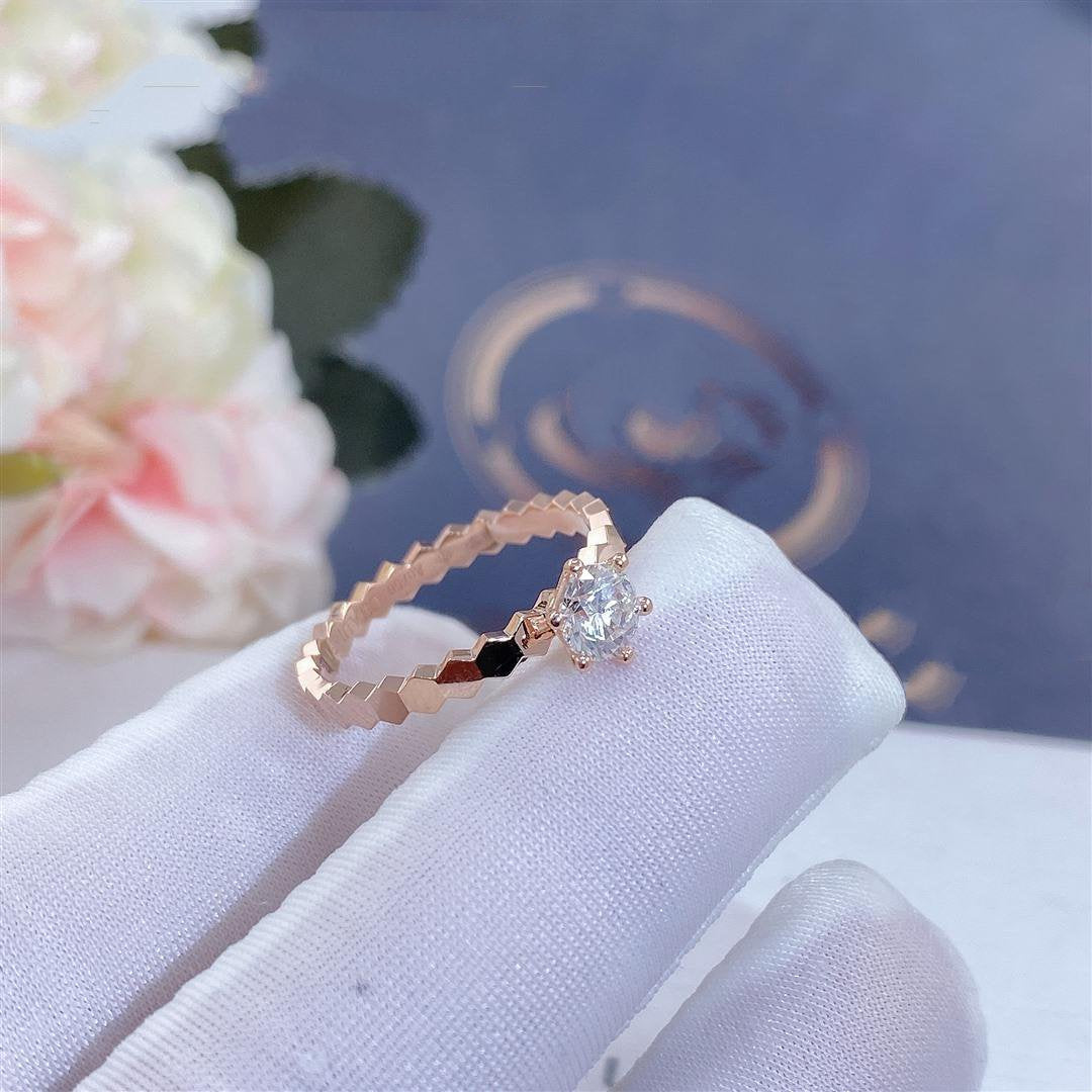 [Polaidi Jewelry]BEE LOVE RING PINK GOLD 1 DIAMOND