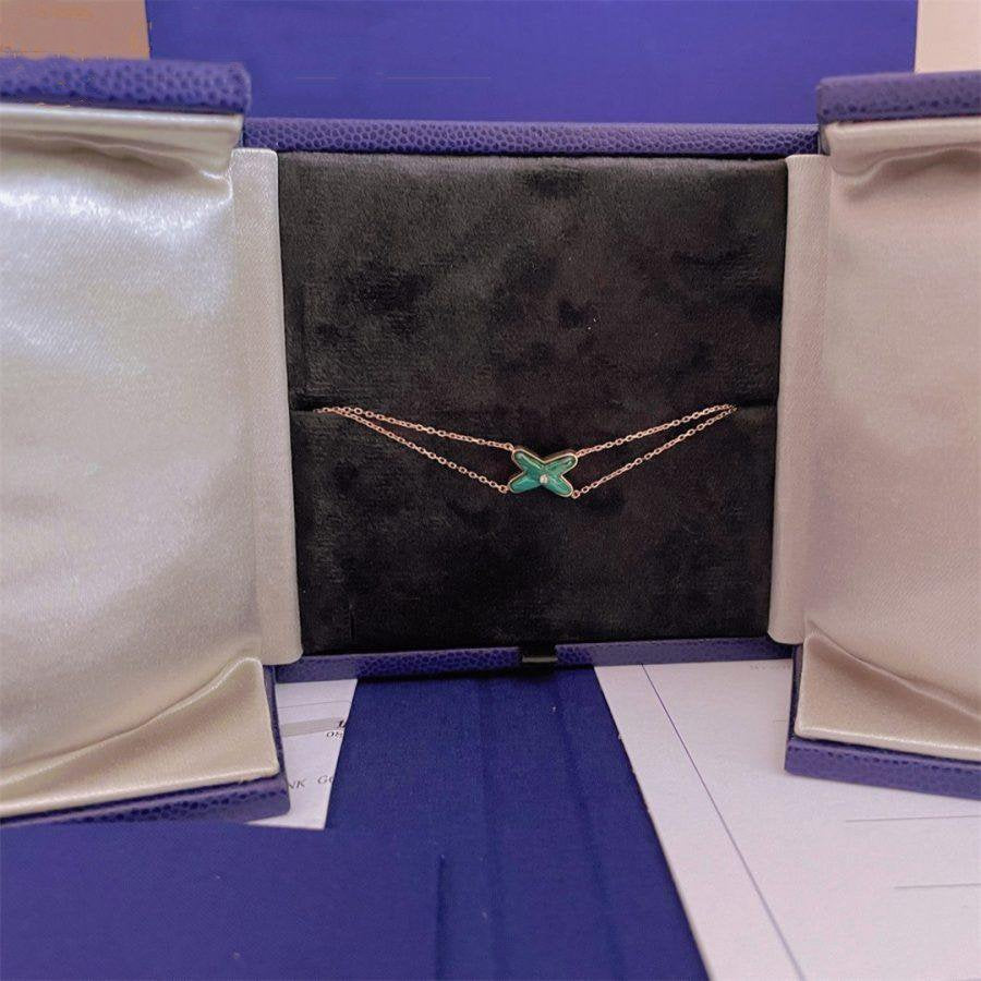 [：Polaidi Jewelry]JEUX BRACELET MALACHITE PINK GOLD 1 DIAMOND