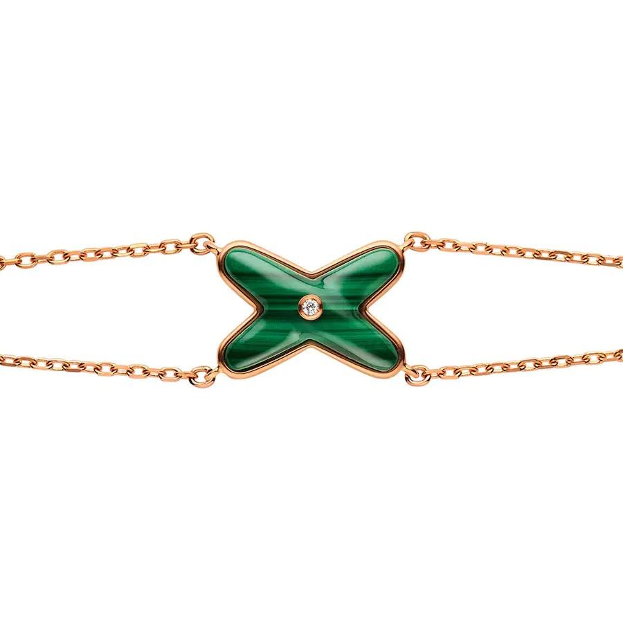 [：Polaidi Jewelry]JEUX BRACELET MALACHITE PINK GOLD 1 DIAMOND