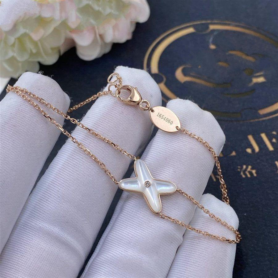 [：Polaidi Jewelry]JEUX BRACELET WHITE MOP PINK GOLD 1 DIAMOND