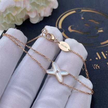 [：Polaidi Jewelry]JEUX BRACELET WHITE MOP PINK GOLD 1 DIAMOND