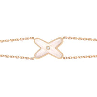 [Perlaura Jewelry ]JEUX BRACELET WHITE MOP PINK GOLD 1 DIAMOND