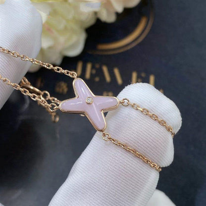 [：Polaidi Jewelry]JEUX BRACELET PINK MOP PINK GOLD 1 DIAMOND