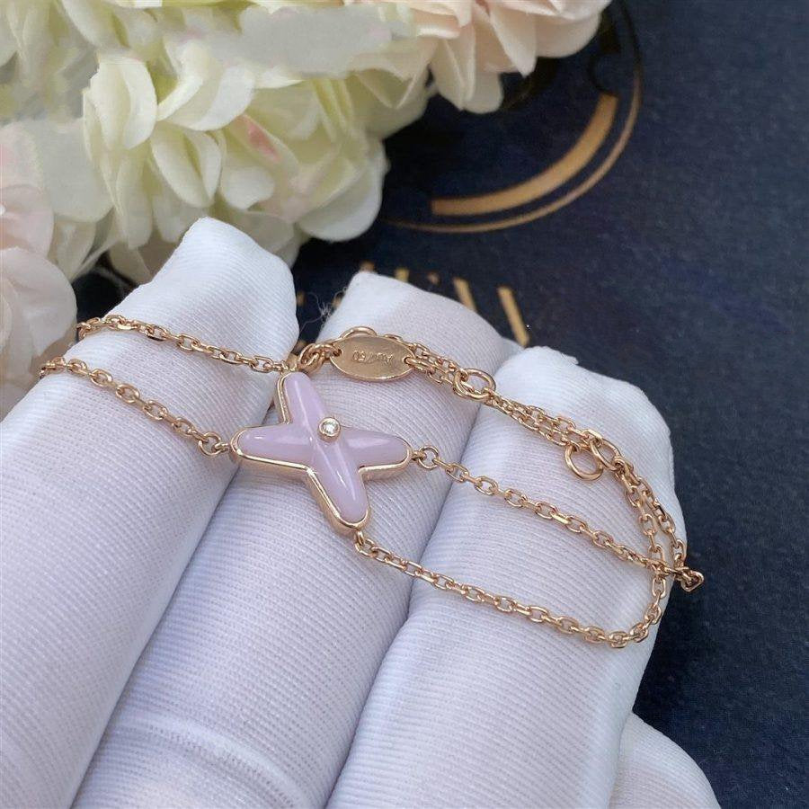 [：Polaidi Jewelry]JEUX BRACELET PINK MOP PINK GOLD 1 DIAMOND