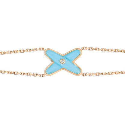 [Polaidi Jewelry]JEUX BRACELET TURQUOISE PINK GOLD 1 DIAMOND