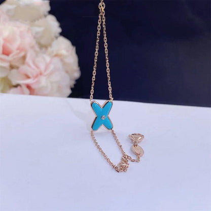 [：Polaidi Jewelry]JEUX BRACELET TURQUOISE PINK GOLD 1 DIAMOND