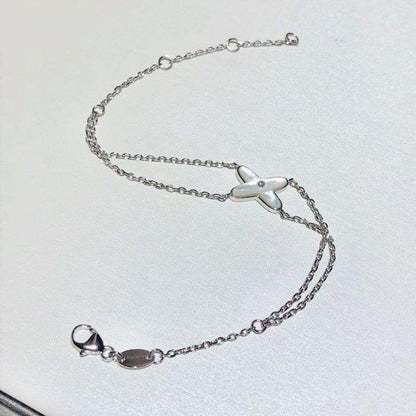 [Polaidi Jewelry]JEUX BRACELET WHITE MOP SILVER 1 DIAMOND