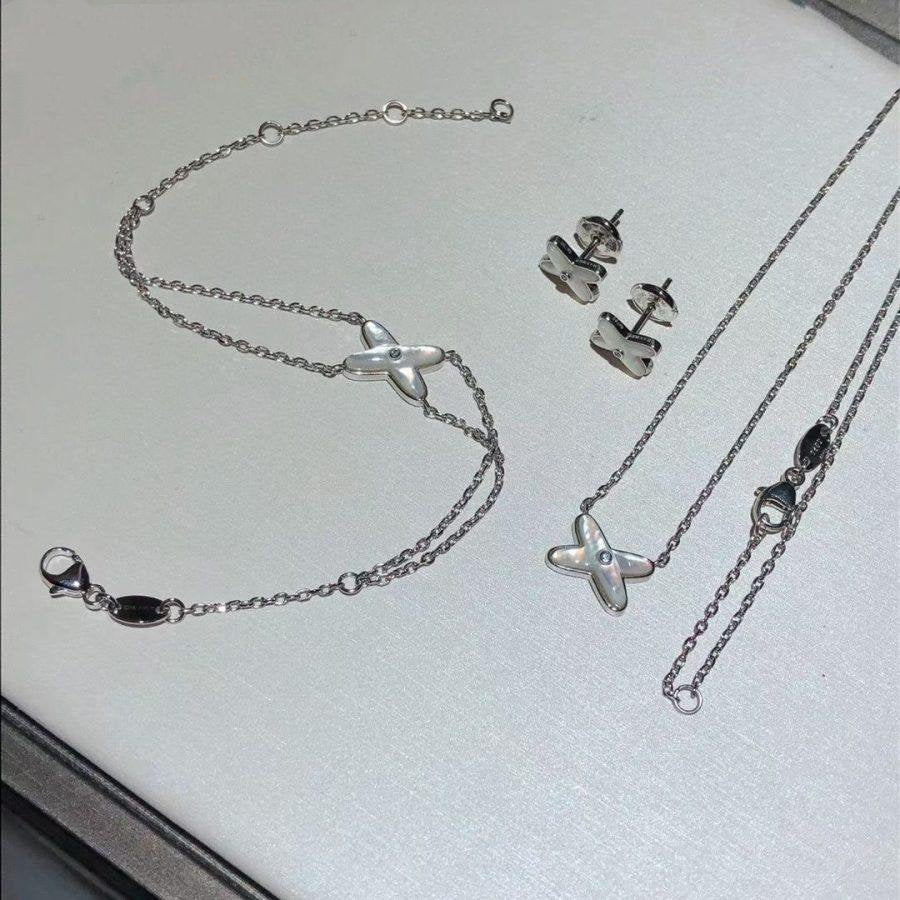 [：Polaidi Jewelry]JEUX BRACELET WHITE MOP SILVER 1 DIAMOND