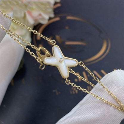 [Polaidi Jewelry]JEUX BRACELET WHITE MOP GOLD 1 DIAMOND