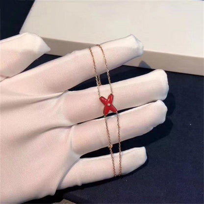 [Polaidi Jewelry]JEUX BRACELET CARNELIAN PINK GOLD 1 DIAMOND