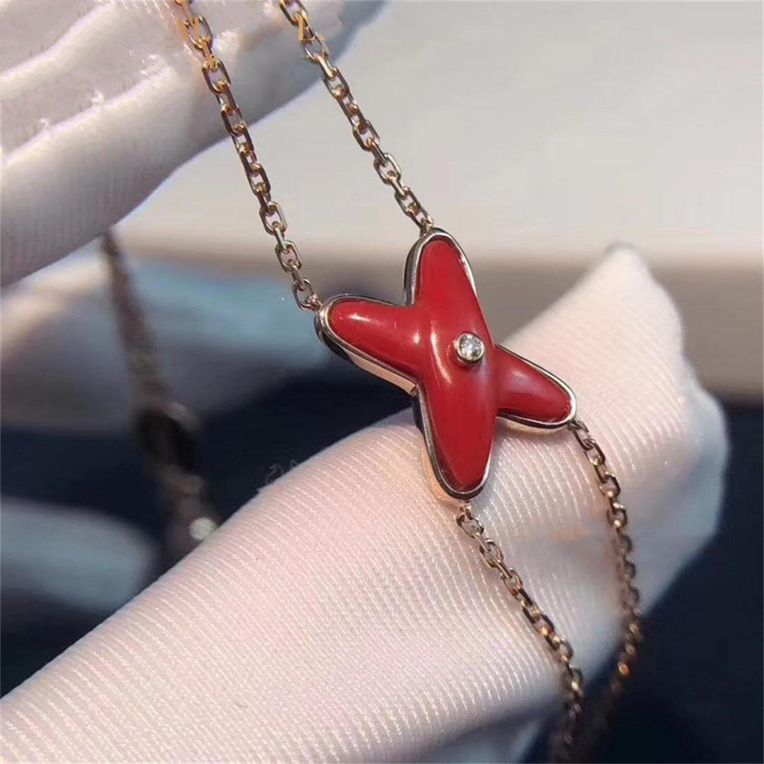 [：Polaidi Jewelry]JEUX BRACELET CARNELIAN PINK GOLD 1 DIAMOND