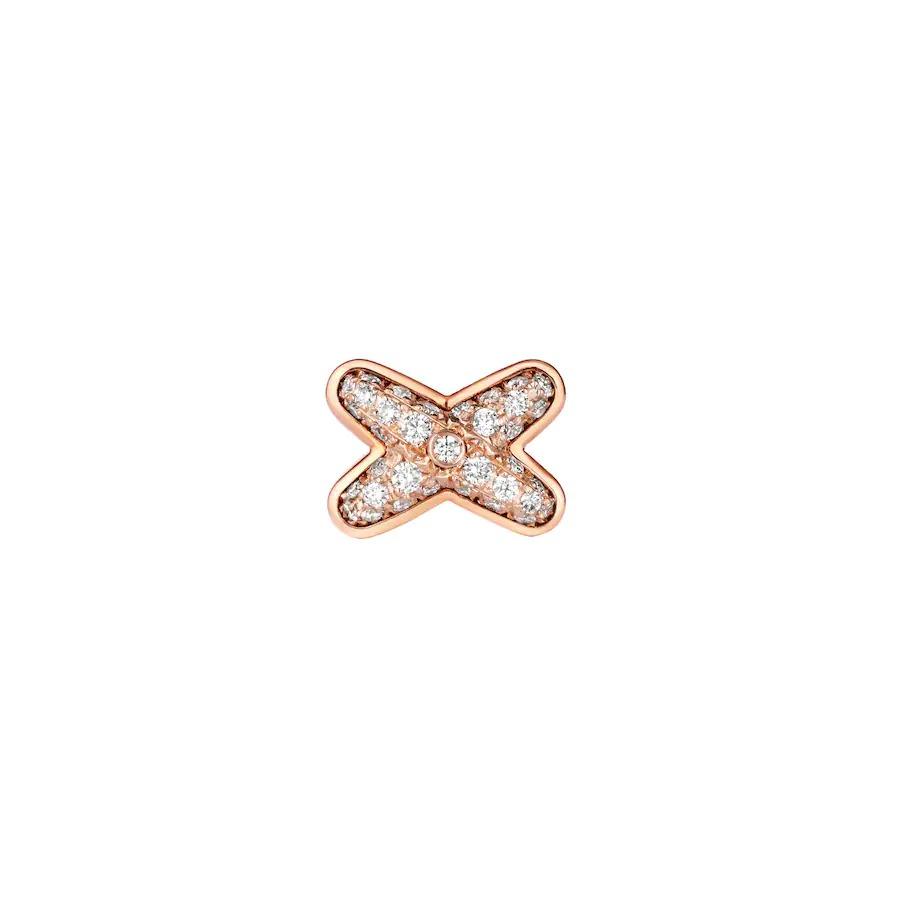 [：Polaidi Jewelry]ピンクゴールドダイヤモンドイヤリング