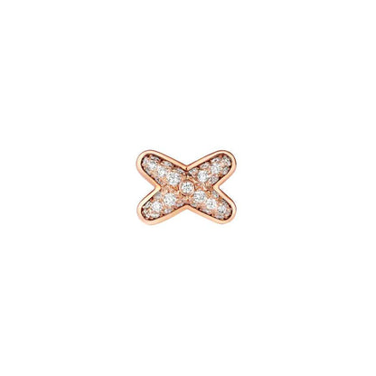 [：Polaidi Jewelry]ピンクゴールドダイヤモンドイヤリング