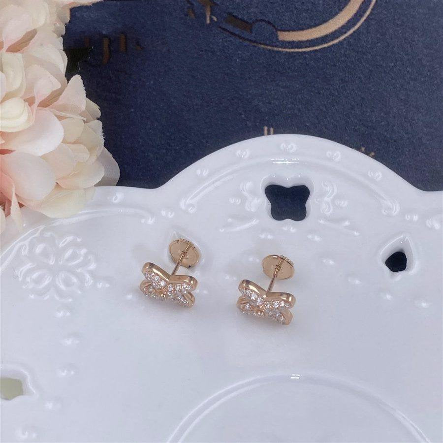 [Polaidi Jewelry]JEUX DE PINK GOLD DIAMOND EARRINGS