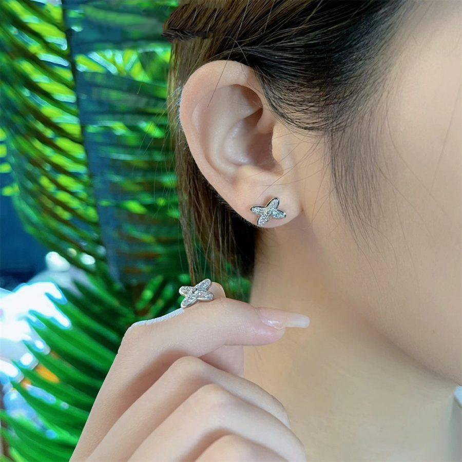 [：Polaidi Jewelry]シルバー ダイヤモンド イヤリングセット