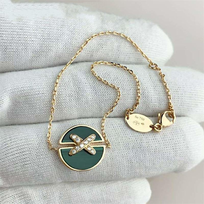 [：Polaidi Jewelry]JEUX DE BRACELET MALACHITE PINK GOLD DIAMONDS