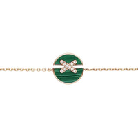 [Perlaura Jewelry ]JEUX DE BRACELET MALACHITE PINK GOLD DIAMONDS