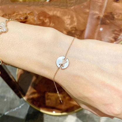 [Polaidi Jewelry]JEUX DE BRACELET MOP PINK GOLD DIAMONDS