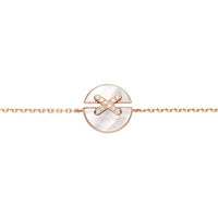 [Perlaura Jewelry ]JEUX DE BRACELET MOP PINK GOLD DIAMONDS