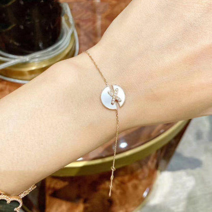 [Polaidi Jewelry]JEUX DE BRACELET MOP PINK GOLD DIAMONDS