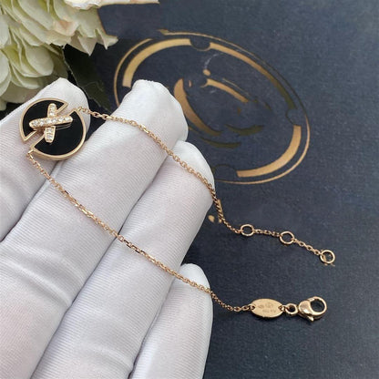 [Polaidi Jewelry]JEUX DE BRACELET ONYX PINK GOLD DIAMOND