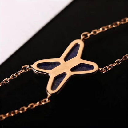 [：Polaidi Jewelry]Hollow Design Four-Leaf Clover Flower Shape Bracelet