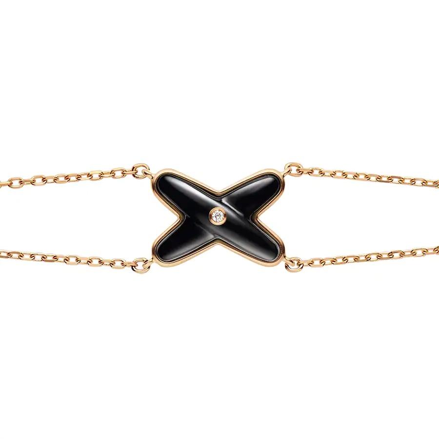 [：Polaidi Jewelry]JEUX BRACELET ONYX PINK GOLD 1 DIAMOND