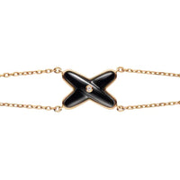 [Perlaura Jewelry ]JEUX BRACELET ONYX PINK GOLD 1 DIAMOND