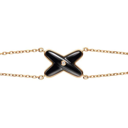 [：Polaidi Jewelry]JEUX BRACELET ONYX PINK GOLD 1 DIAMOND