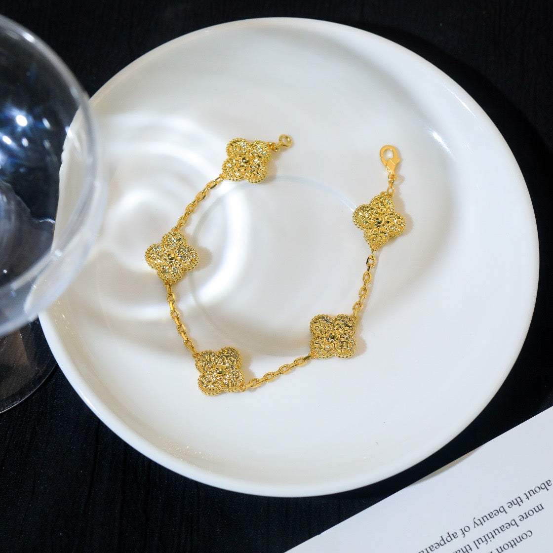 [：Polaidi Jewelry]CLOVER 5 MOTIFS BRONZING BRACELET