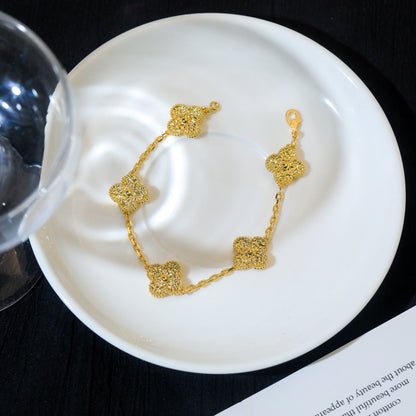 [：Polaidi Jewelry]CLOVER 5 MOTIFS BRONZING BRACELET