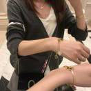 [Polaidi Jewelry]Move Noa Rose Gold Pav¨¦ Diamond Bangle Bracelet