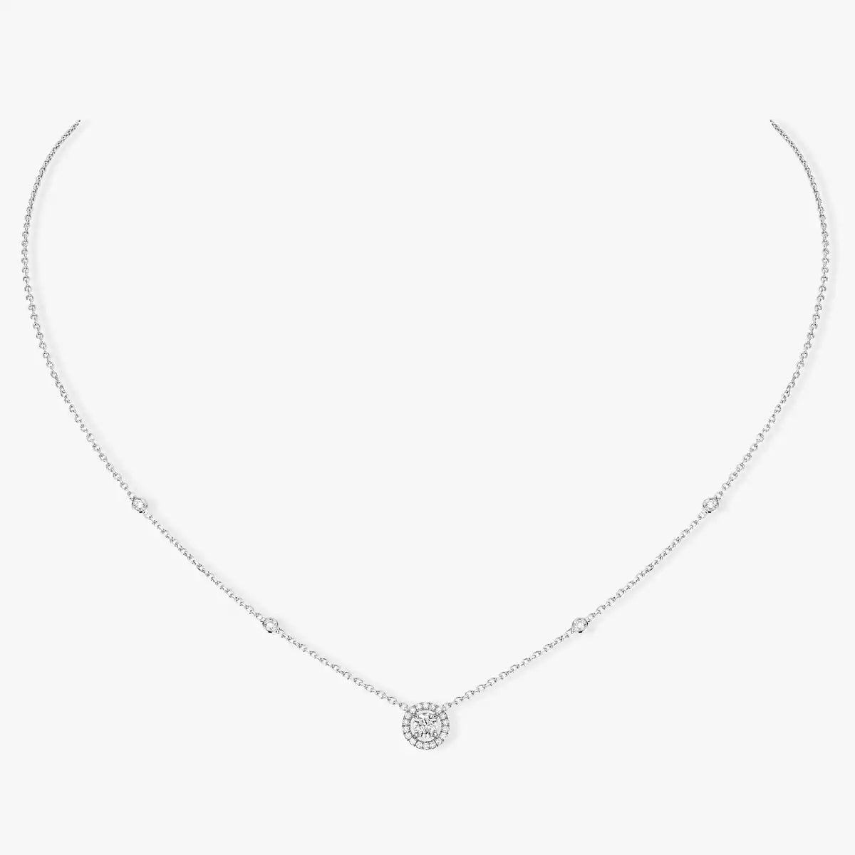 [Polaidi Jewelry]Diamond Necklace 0,20ct Brilliant Shape Joy