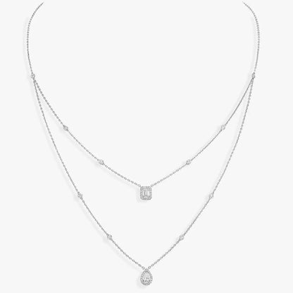 [Polaidi Jewelry]Diamond Necklace My Twin 2 Rows