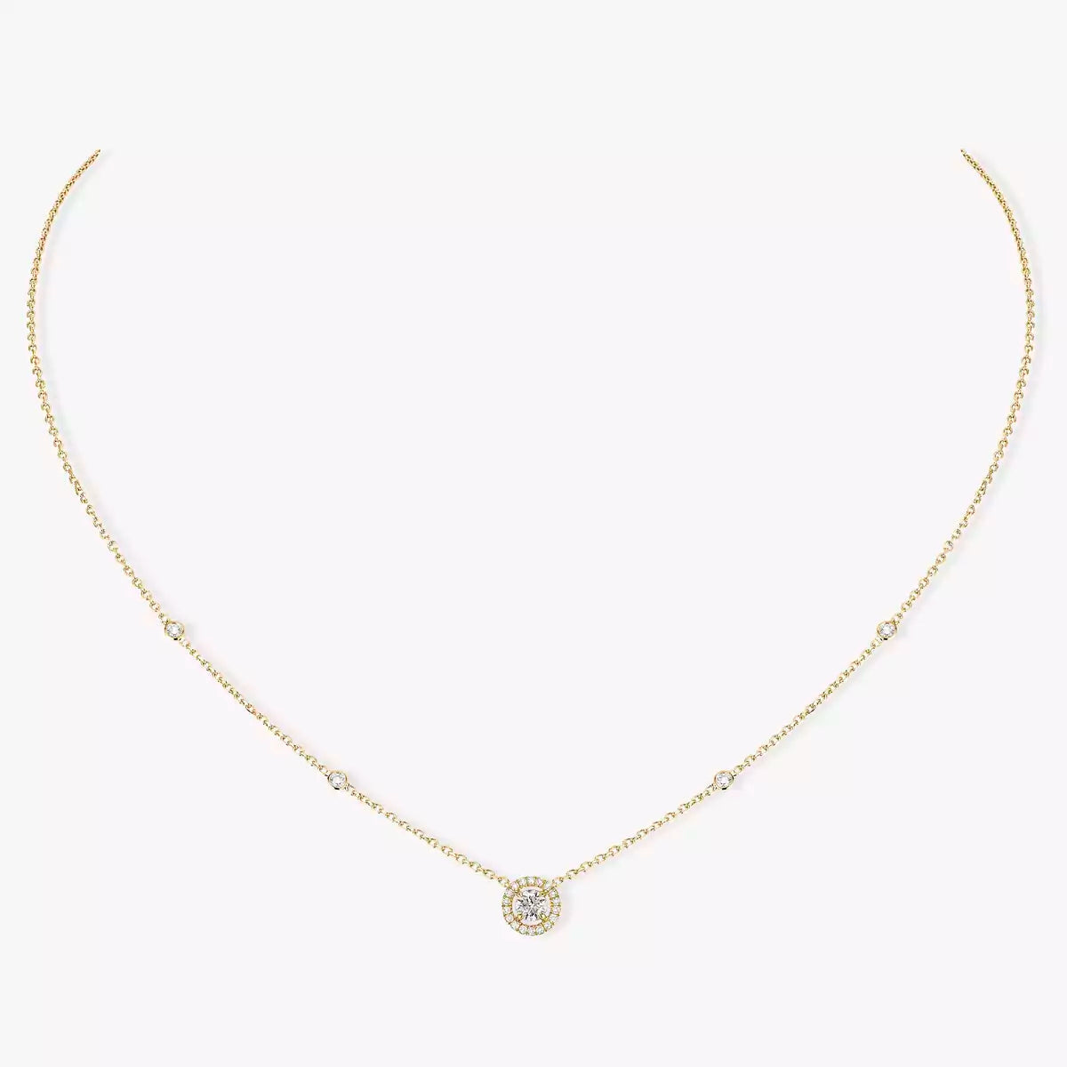 [Polaidi Jewelry]Diamond Necklace 0,20ct Brilliant Shape Joy