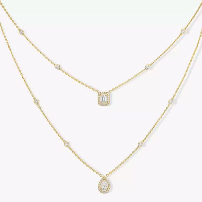 [Polaidi Jewelry]Diamond Necklace My Twin 2 Rows