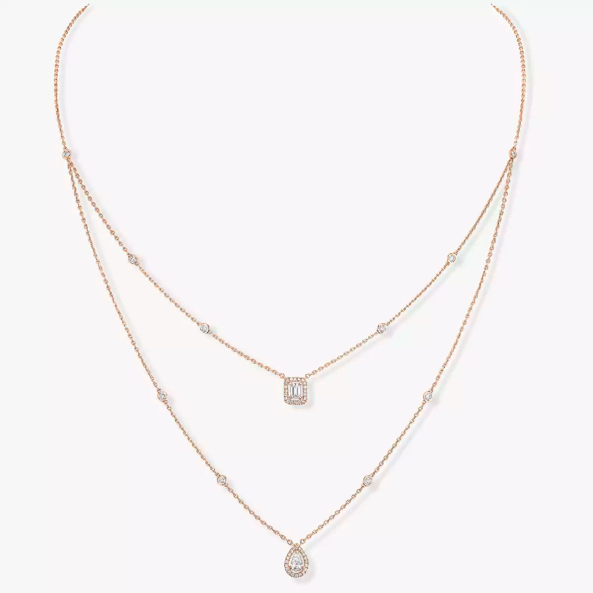 [Polaidi Jewelry]Diamond Necklace My Twin 2 Rows
