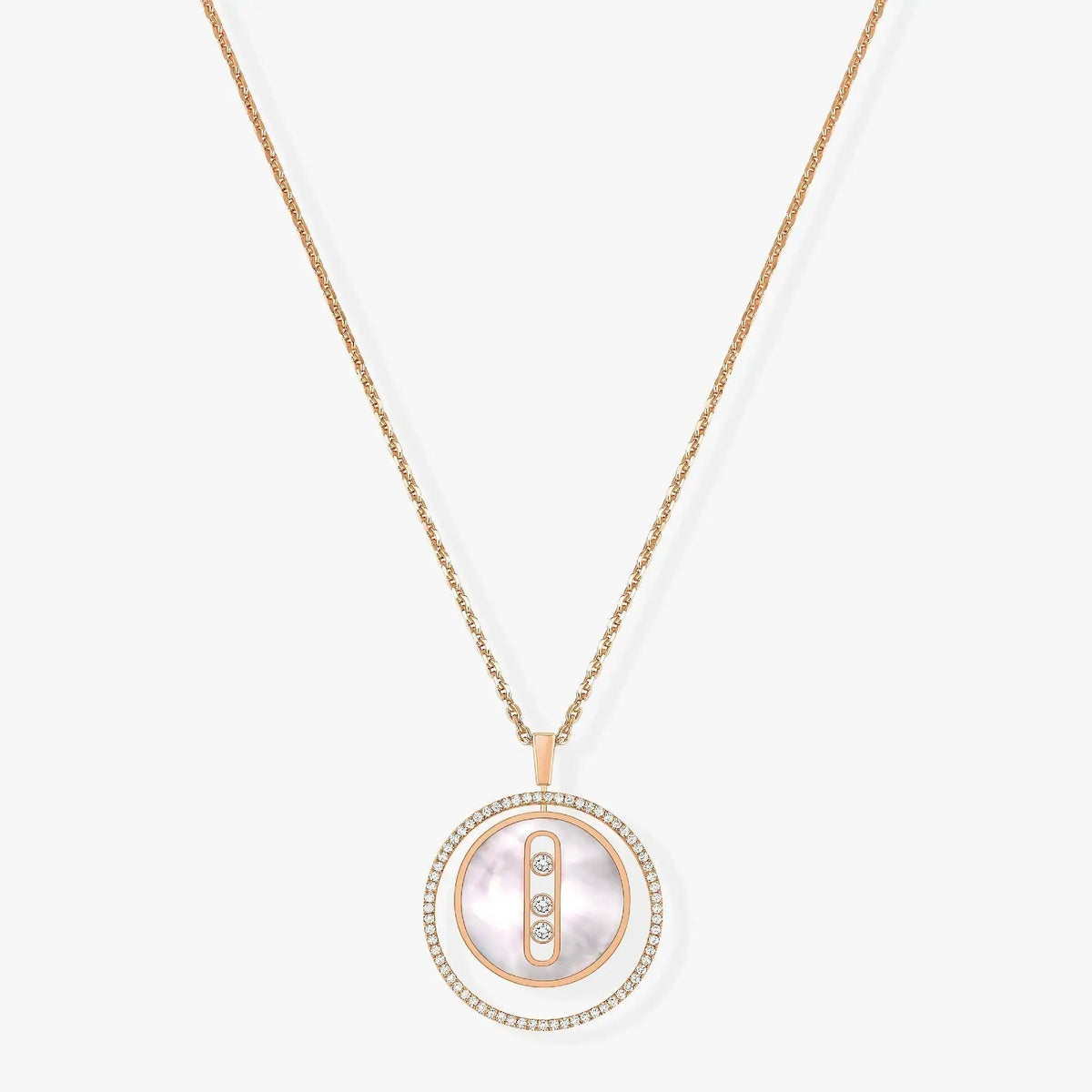 [Polaidi Jewelry]LUCKY MOVE MM NACRE BLANCHE DIAMOND NECKLACE