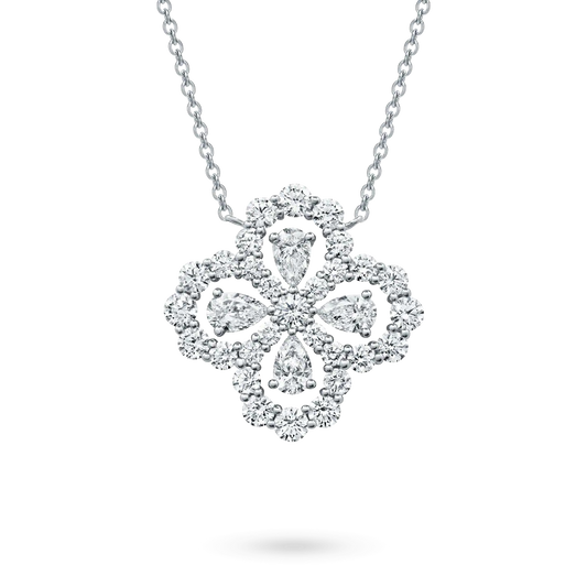[：Polaidi Jewelry]LOOP NECKLACE FULL MOTIF DIAMOND 16MM MULTIPLE COLORS