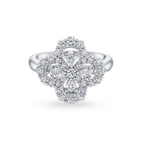 [Perlaura Jewelry ]LOOP RING FULL MOTIF DIAMOND 16MM SILVE