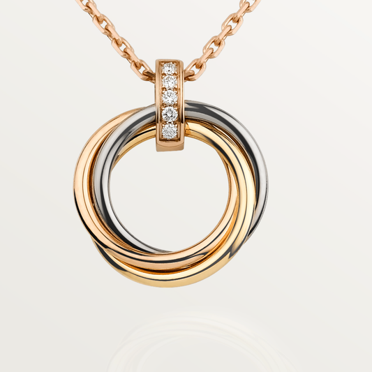[Polaidi Jewelry]TRINITY NECKLACE GOLD  DIAMONDS