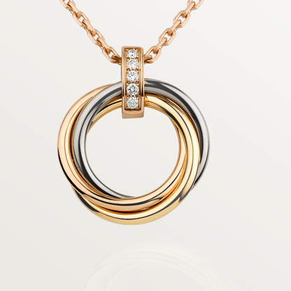 [：Polaidi Jewelry]TRINITY NECKLACE GOLD  DIAMONDS