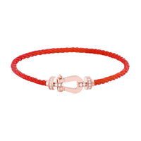 [Perlaura Jewelry ]FORCE 10 HALF DIAMOND PINK GOLD RED CORDERI LARGE AND MEDIUM MODEL