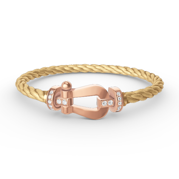 [：Polaidi Jewelry]FORCE LARGE HORSESHOE HALF DIAMOND BRACELET ROSE GOLD