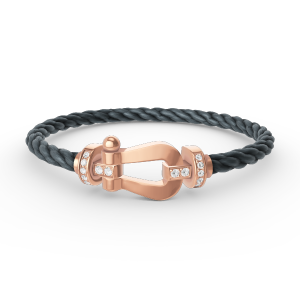 [：Polaidi Jewelry]FORCE LARGE HORSESHOE HALF DIAMOND BRACELET ROSE GOLD