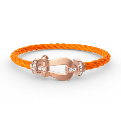[：Polaidi Jewelry]FORCE LARGE HORSESHOE HALF DIAMOND BRACELET ROSE GOLD