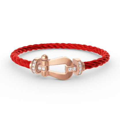 [Polaidi Jewelry]FORCE LARGE HORSESHOE HALF DIAMOND BRACELET ROSE GOLD