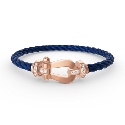 [Polaidi Jewelry]FORCE LARGE HORSESHOE HALF DIAMOND BRACELET ROSE GOLD
