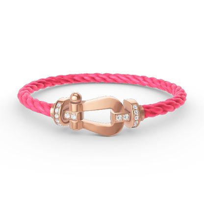 [：Polaidi Jewelry]FORCE LARGE HORSESHOE HALF DIAMOND BRACELET ROSE GOLD