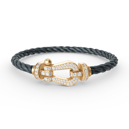 [：Polaidi Jewelry]FORCE LARGE HORSESHOE FULL DIAMOND BRACELET GOLD
